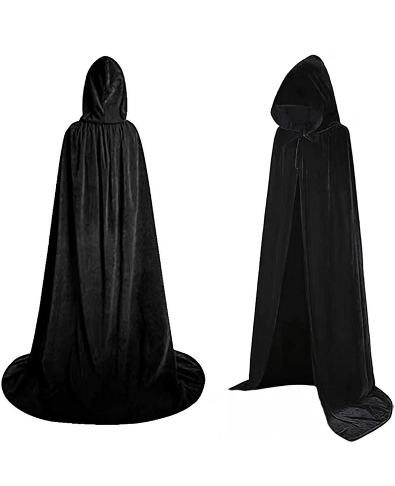 Black Velvet Cape for Adults Halloween Costume