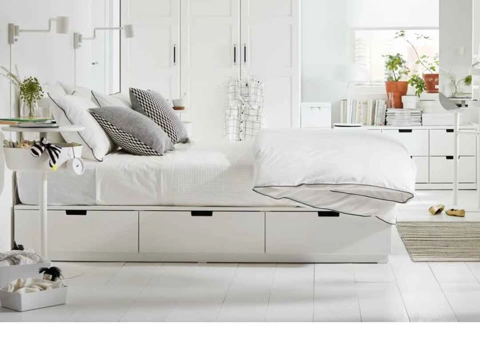 IKEA NORDLI Queen Bed Frame with 6 Storage Drawers - photo 3