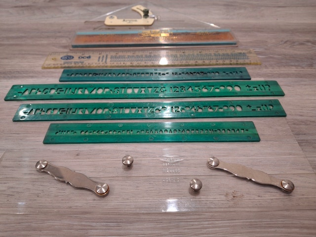 Vintage Staedtler, Koh-I-Noor, & Tacro Drafting & Lettering Set - photo 5