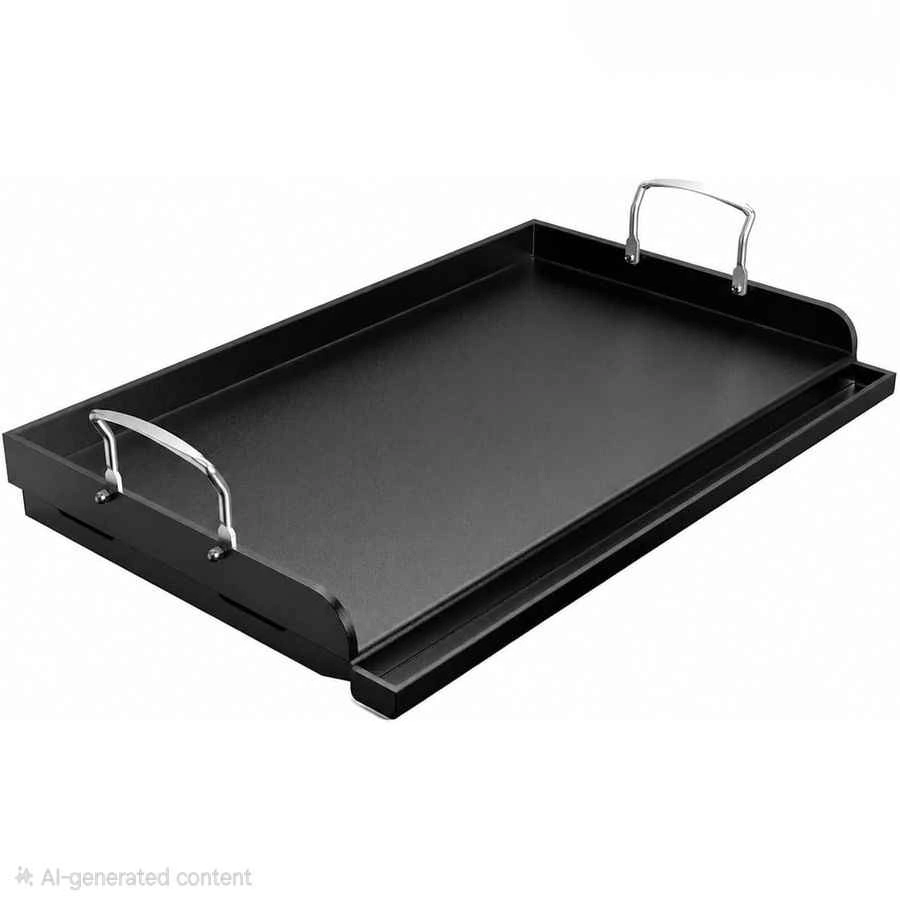 Black Griddle Plate with Handles 25" x 16" - photo 2