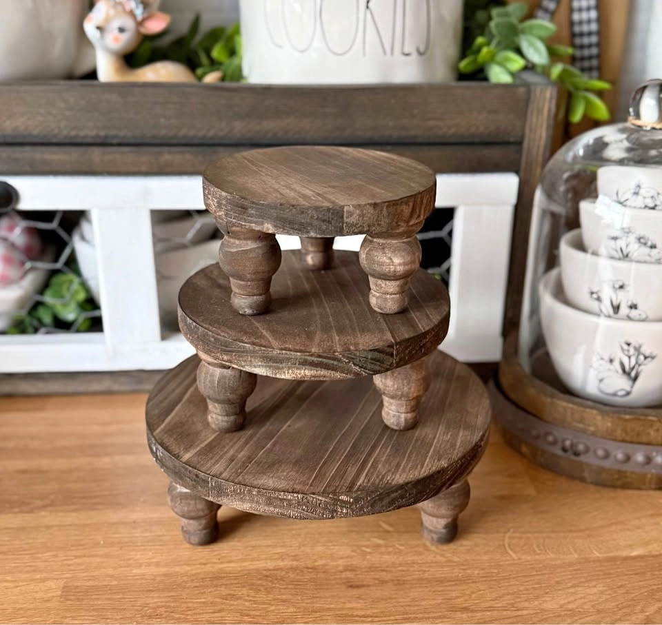 Rustic Wooden Riser Set
