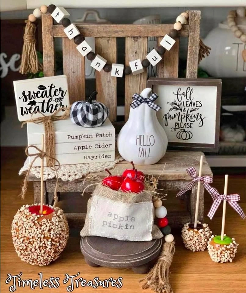 Handmade Fall Tray Decor