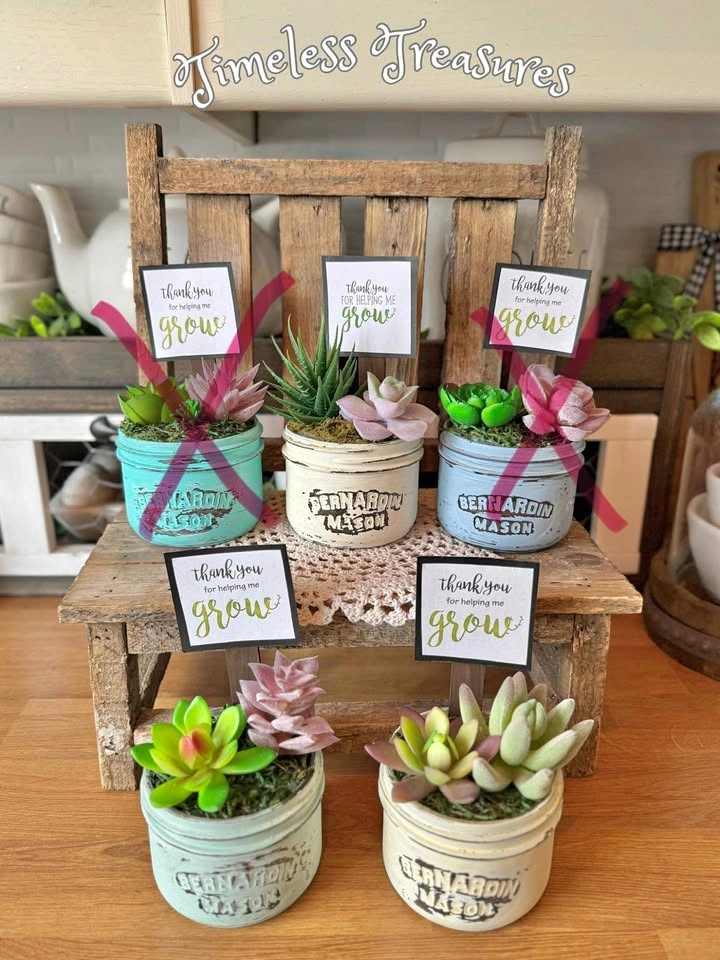Teacher Gift Mini Artificial Succulent Garden ($15/each)