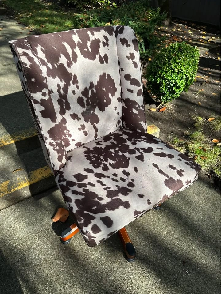 Linon Draper Cow Print Office Chair - photo 3
