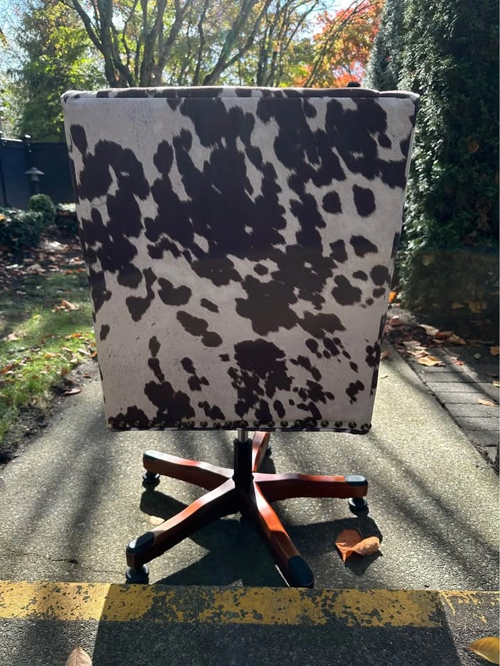 Linon Draper Cow Print Office Chair - photo 4