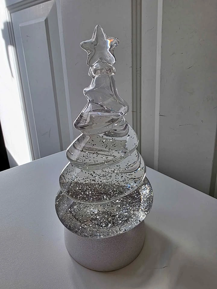 Light-Up Glitter Christmas Tree Decor