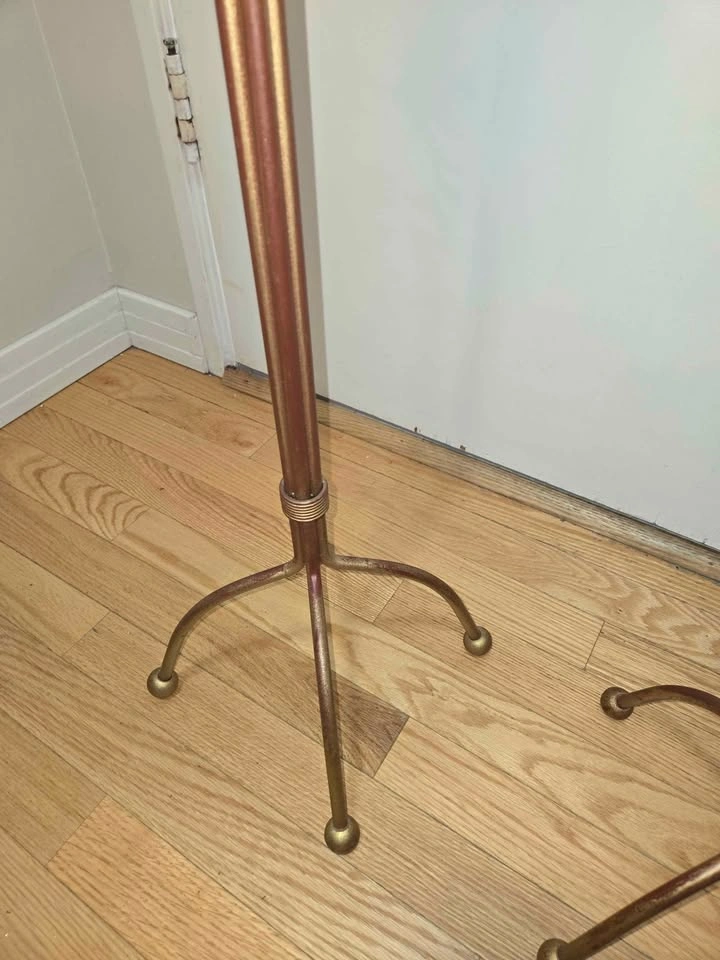 Pair of Vintage Tuscan Style Metal Floor Candle Holders - photo 3