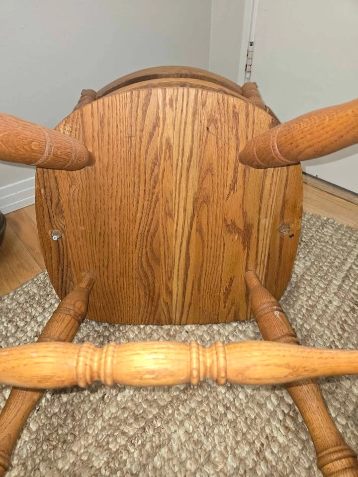 Solid Oak Captain’s Armchair / Accent Desk Chair - photo 3