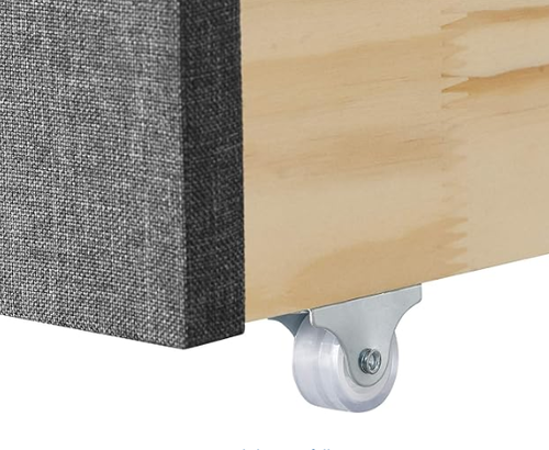MUSEHOMEINC Upholstered Solid Wood Under Bed Storage Drawer - photo 2