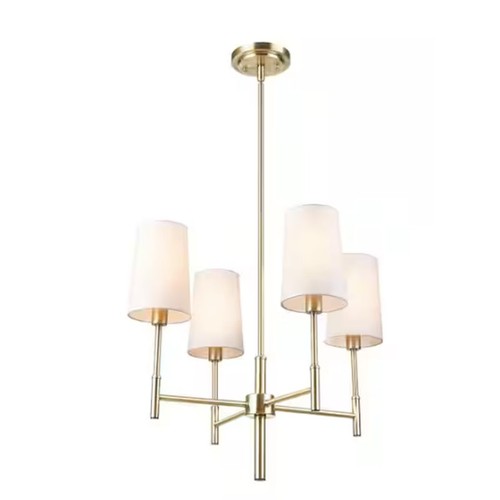 Globe Electric Ronnie 4-Light Chandelier Brass Finish