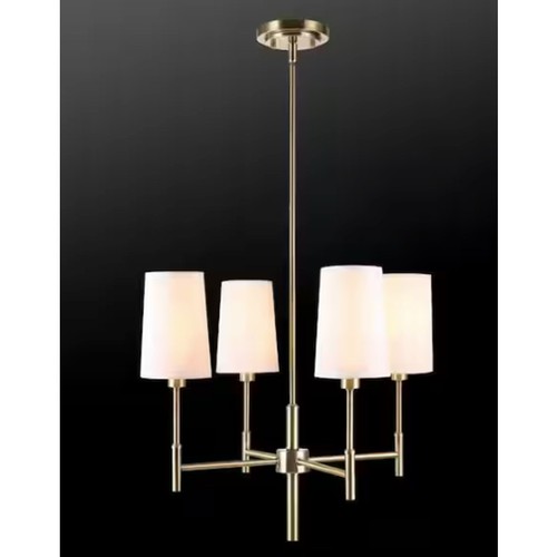 Globe Electric Ronnie 4-Light Chandelier Brass Finish - photo 2