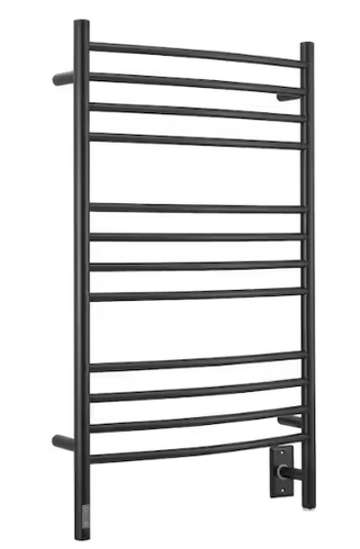 Lustra 12-Bar Electric Towel Warmer Matte Black Timer Temp Contr - photo 2