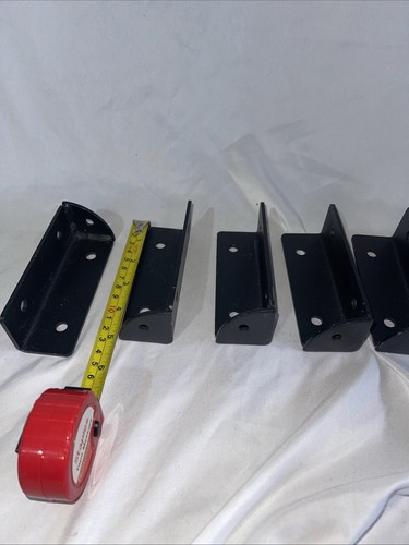 5 pack lot National Hardware Black Wide Corner Braces