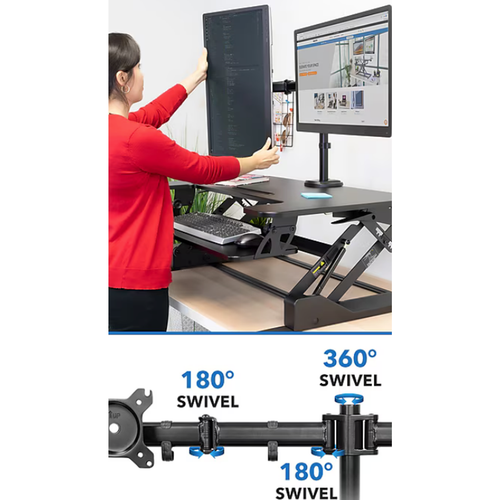 Mount-It! Standing Desk Converter with Dual Monitor Mount - photo 4