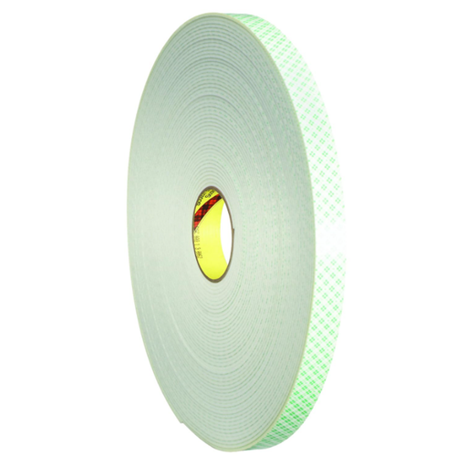 3M Scotch 4008 Double-Sided Foam Tape 1" x 36 yds White