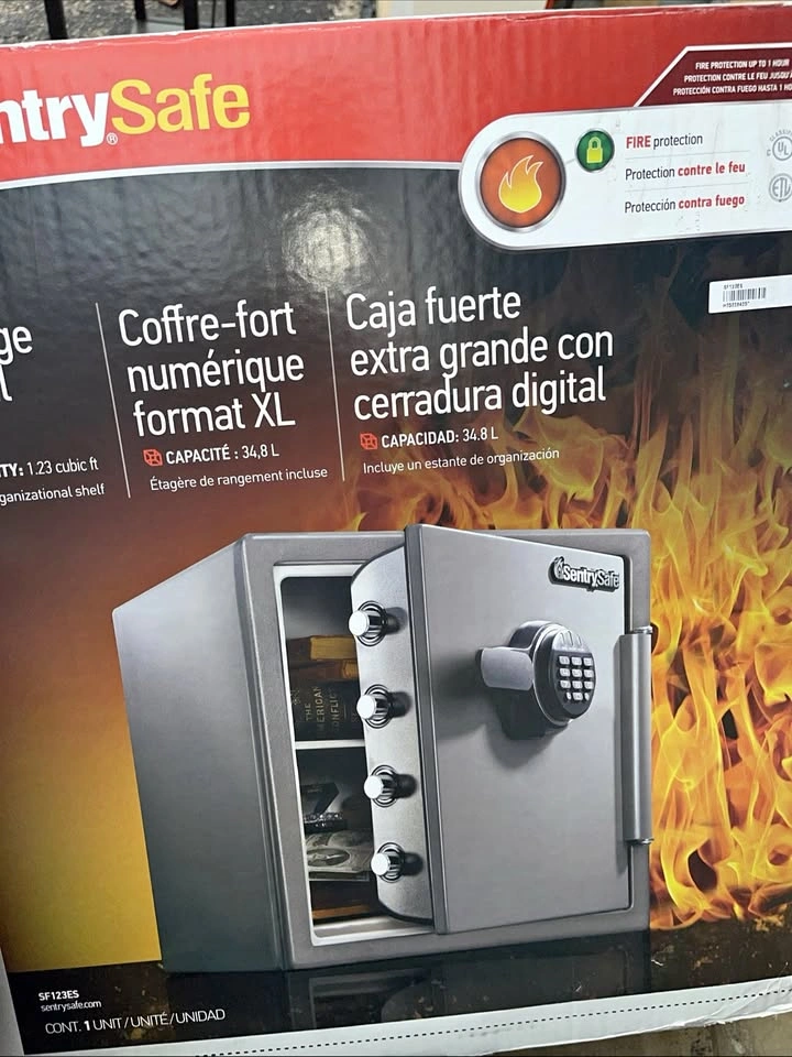 SentrySafe SF123ES 1.23 cu ft Fireproof Safe Digital Keypad
