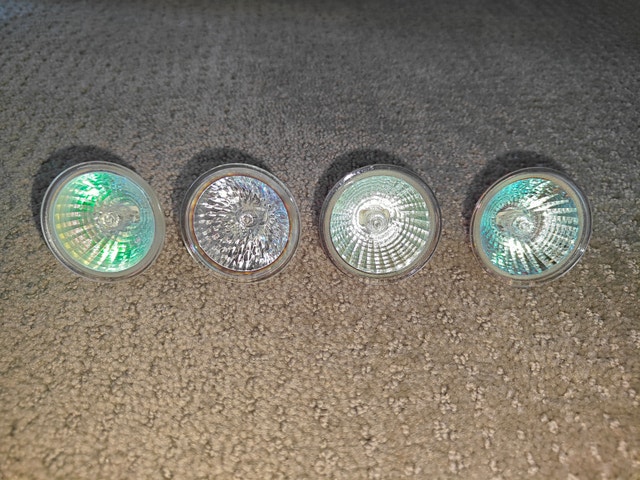Assorted 12V MR16 GU5.3 Halogen Bulbs - Lot of 4 (35W & 50W)