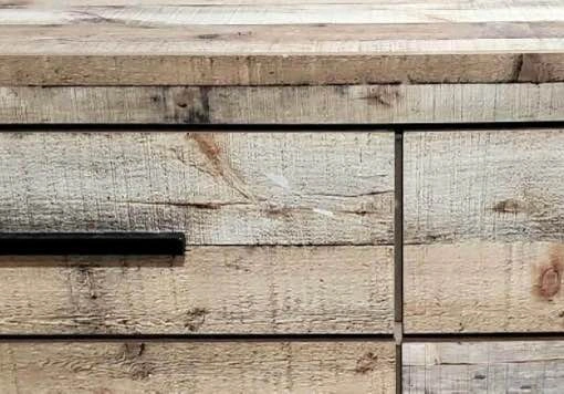 Rustic Wood 6-Drawer Dresser + Mirror - photo 5