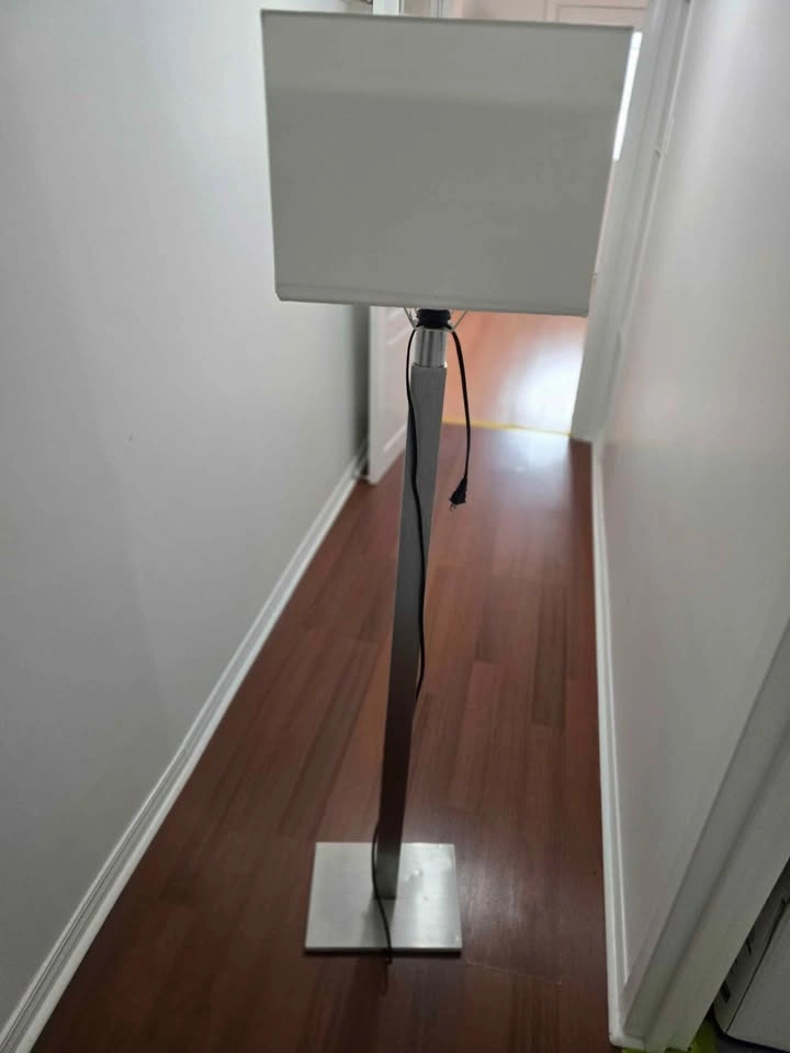 IKEA TOMELILLA Floor Lamp – Modern Brushed Nickel (Good Conditio - photo 3