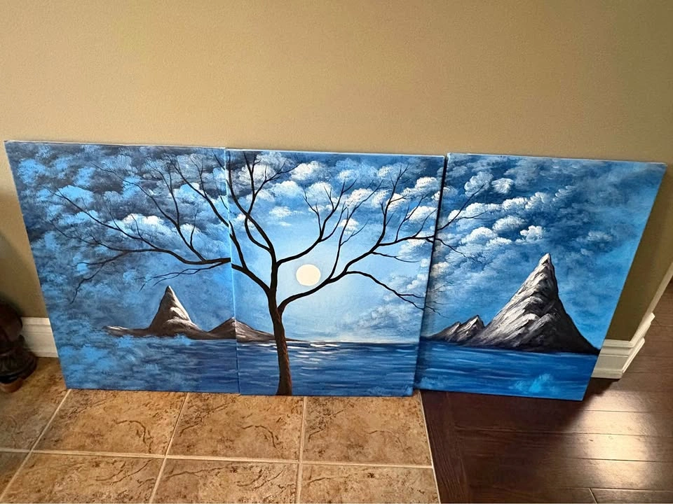 Sale: 3-piece wall art/canvas