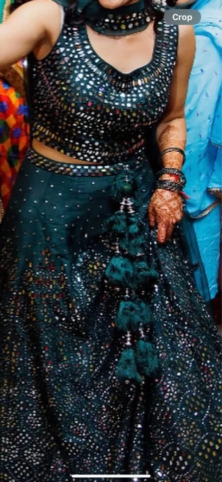 Green Mirror Lengha - photo 4