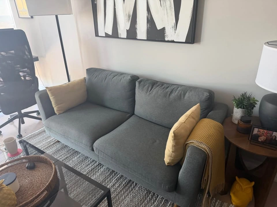 Structube Falcon 3-Seater Sofa – Dark Grey, Great Condition - photo 3
