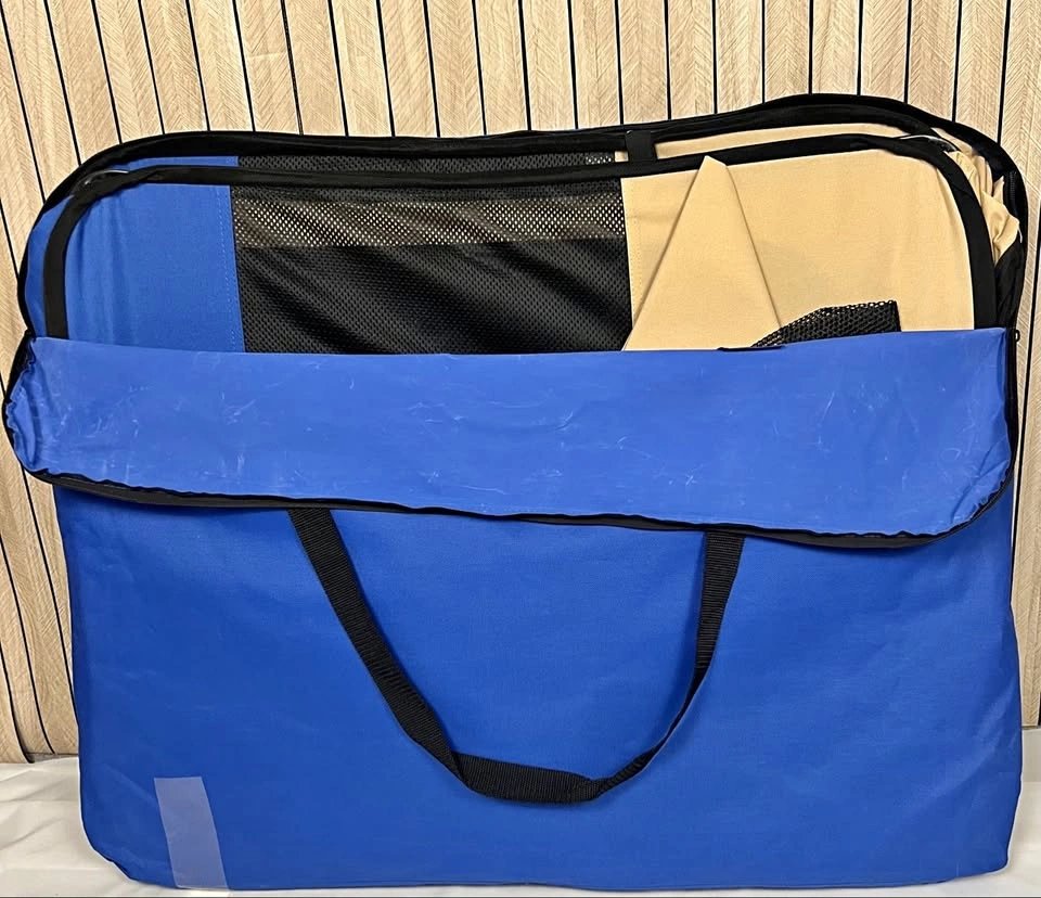 AIVITUVIN PORTABLE DOG PLAYPEN - BLUE/BEIGE - XL