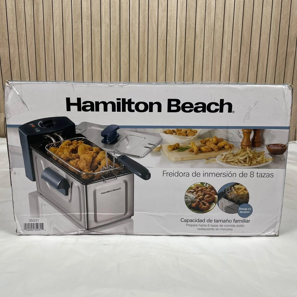 Hamilton Beach 8-Cup Deep Fryer - Blue, 1500W (Model 35031) - photo 2