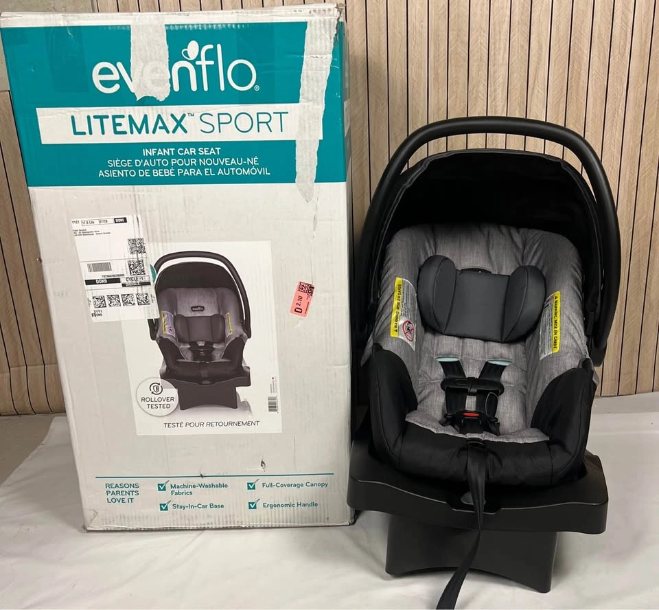 Evenflo LiteMax Sport Infant Car Seat - Graphite Grey - photo 2