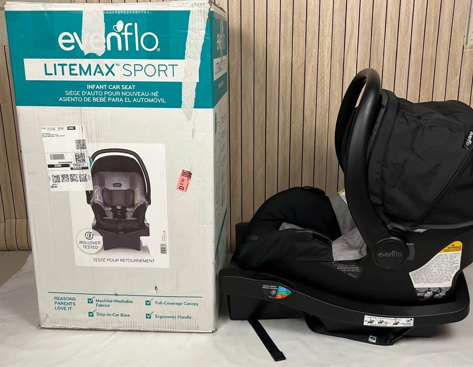 Evenflo LiteMax Sport Infant Car Seat - Graphite Grey - photo 4