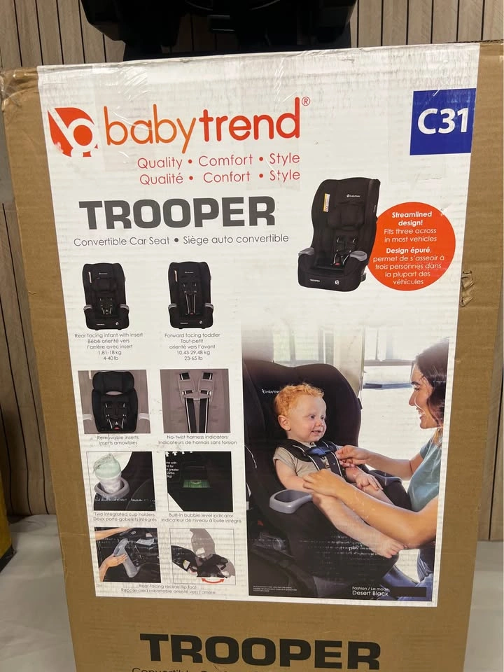 Baby Trend Trooper Convertible Car Seat - Black - photo 3