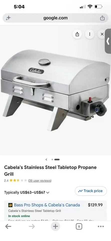 Cabela's Stainless Steel Tabletop Propane Grill Brand New - photo 5