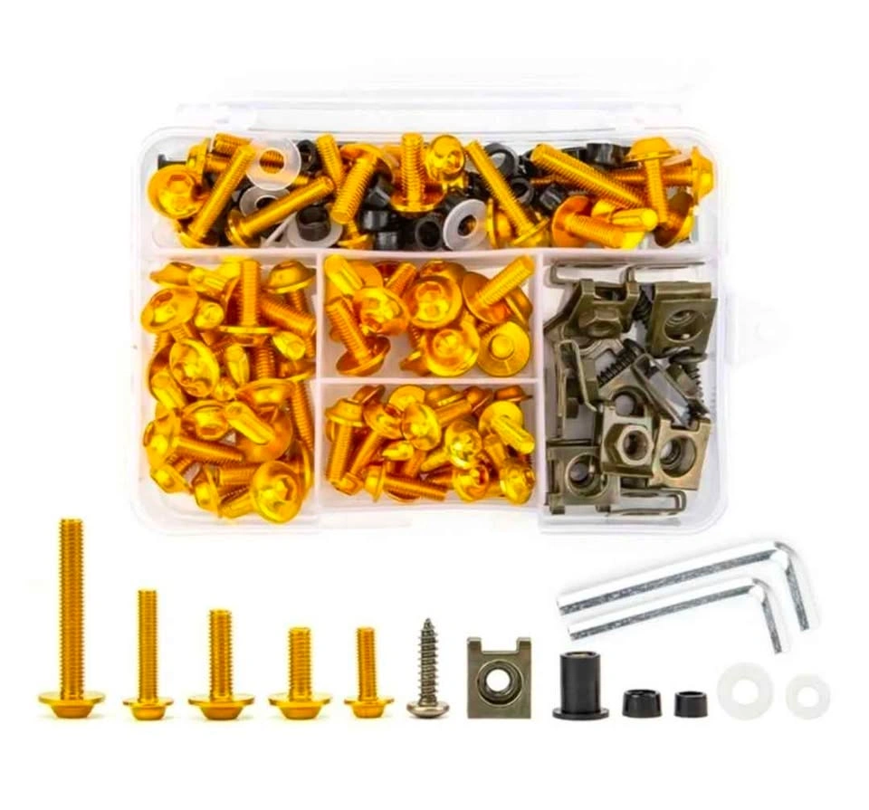 177Pcs Motorcycle Windscreen Windshield Fairing Bolt Screw Kit - photo 2