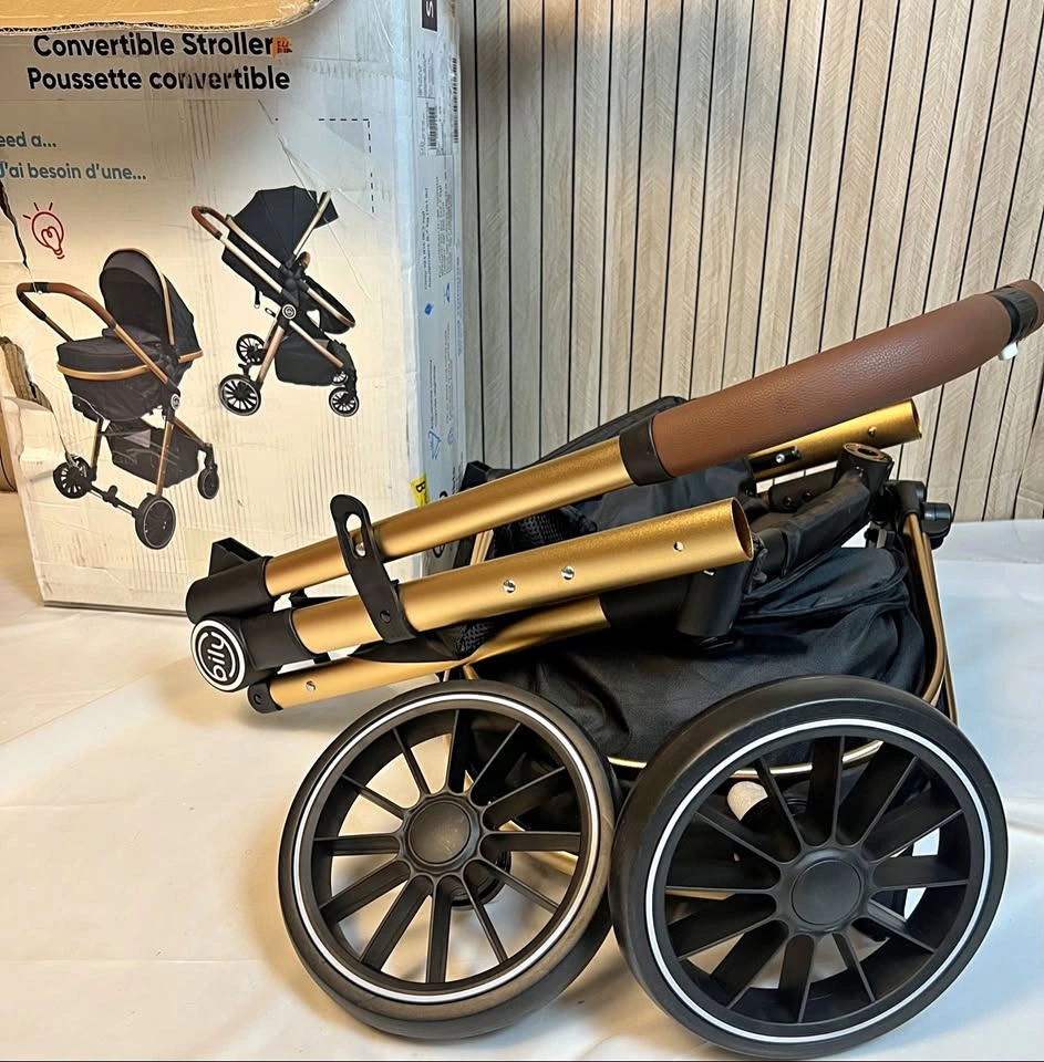 Brand new BILY CONVERTIBLE STROLLER - BLACK AND GOLD