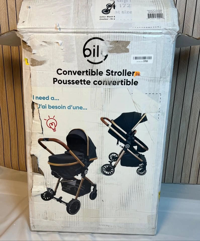 Brand new BILY CONVERTIBLE STROLLER - BLACK AND GOLD - photo 5