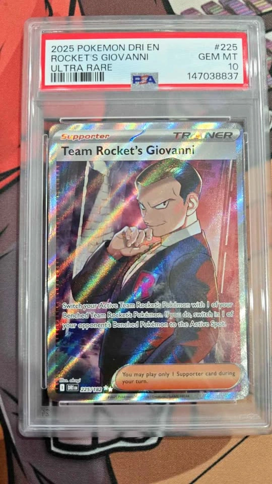Team Rocket's Giovanni 225/182 Pokemon PSA Gem MT 10