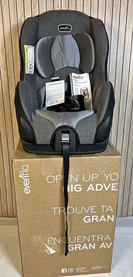 EVENFLO TRIBUTE LX CONVERTIBLE CAR SEAT - 40LBS CAP - GREY