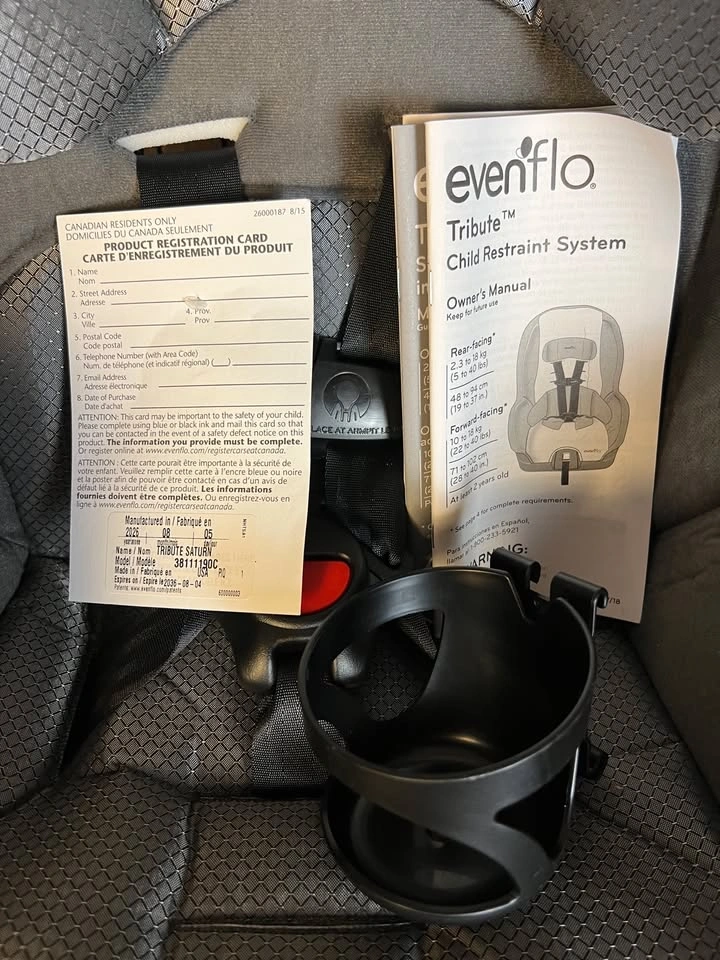 EVENFLO TRIBUTE LX CONVERTIBLE CAR SEAT - 40LBS CAP - GREY - photo 4