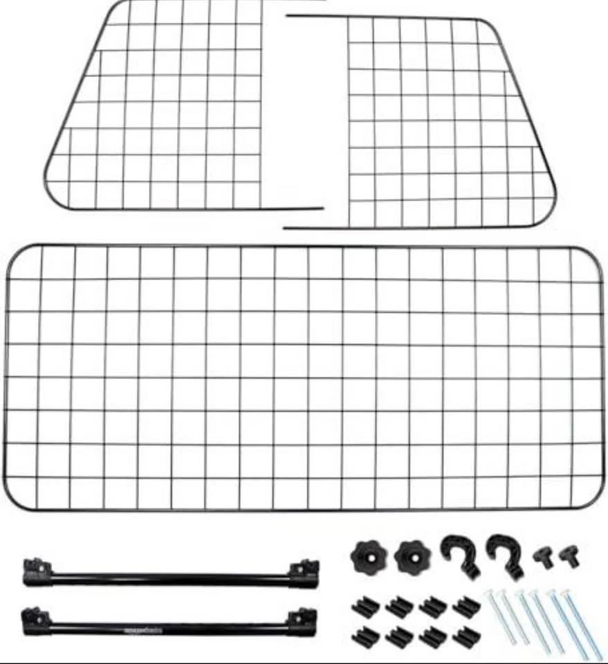 AMAZON BASICS 16” ADJUSTABLE DOG CAR BARRIER – BLACK - photo 5