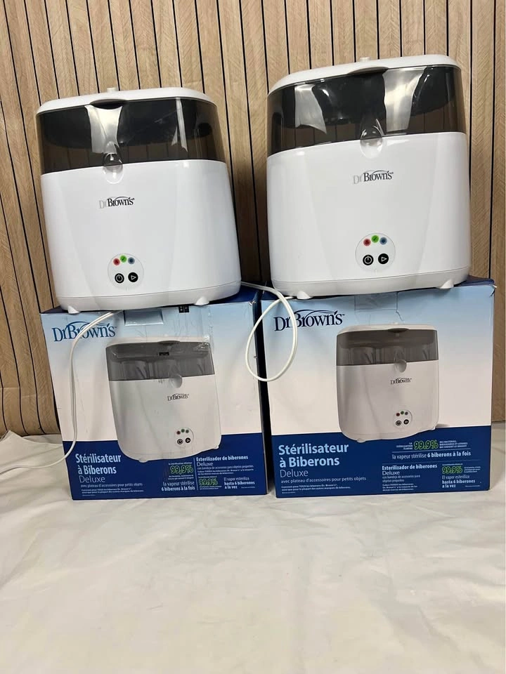 DR. BROWN’S DELUXE ELECTRIC BABY BOTTLE STERILIZER – GRAY