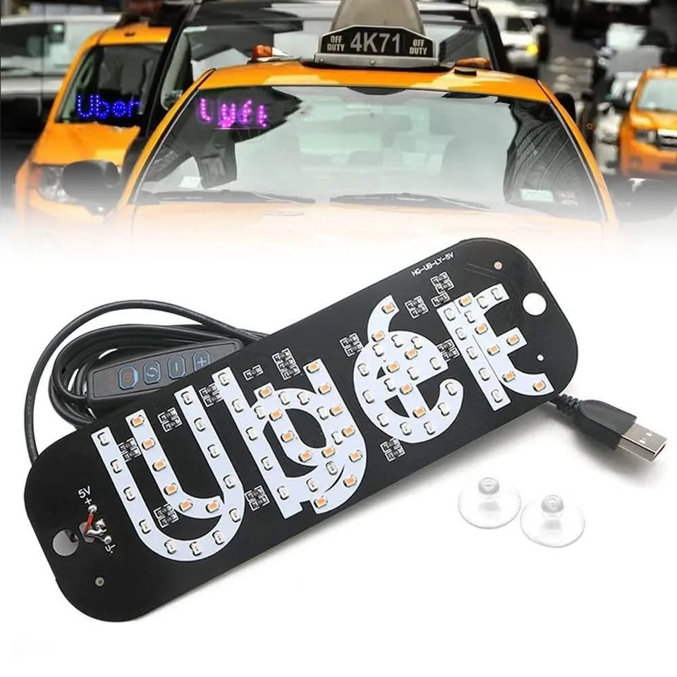 LED Car Light Panel | UBER + Lyft Logo | USB | Multi-Color image indicator(5)