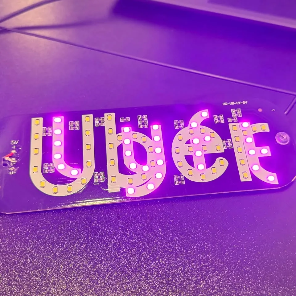 LED Car Light Panel | UBER + Lyft Logo | USB | Multi-Color image indicator(6)