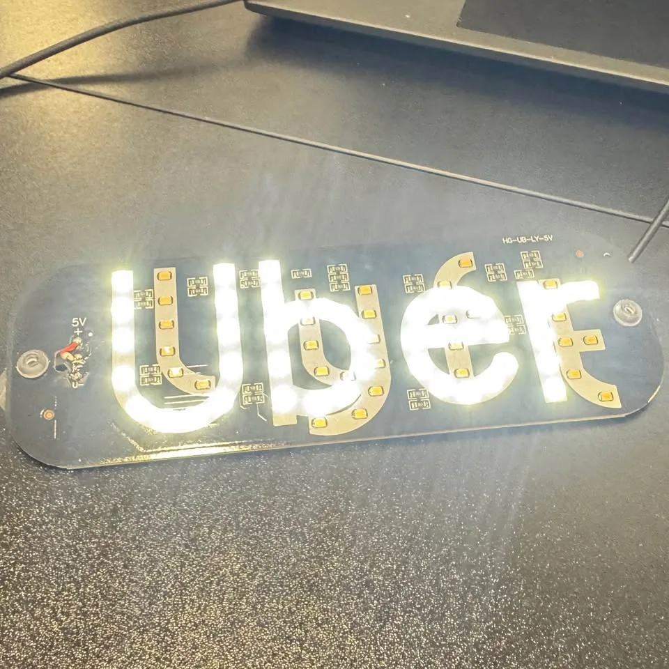 LED Car Light Panel | UBER + Lyft Logo | USB | Multi-Color image indicator(7)