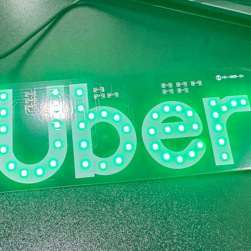 LED Car Light Panel | UBER + Lyft Logo | USB | Multi-Color image indicator(8)