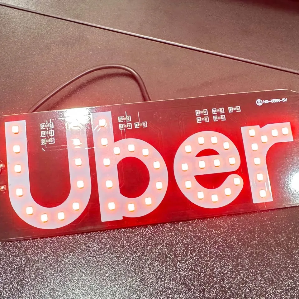 LED Car Light Panel | UBER + Lyft Logo | USB | Multi-Color image indicator(9)