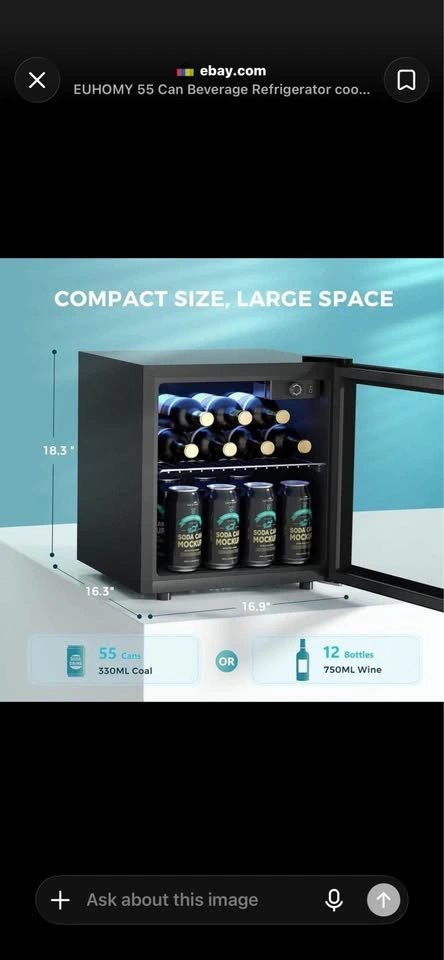1.3 Cu. Ft. Wine & Beverage Cooler - 48 Cans / 12 Bottles - photo 5