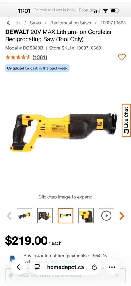DEWALT 20V MAX Lithium-Ion Cordless Reciprocating Saw (Tool Only - photo 3
