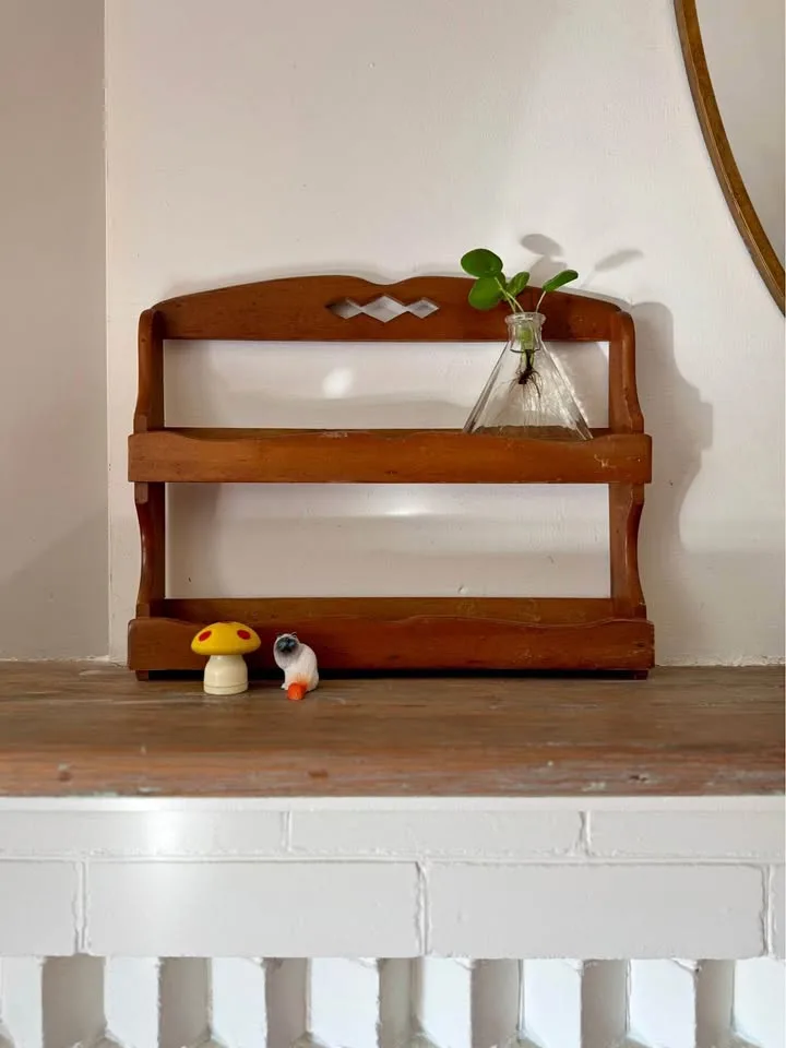 Vintage Wooden 2-Tier Spice Rack thumbnail