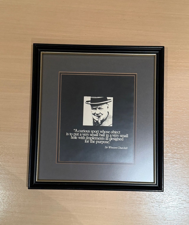 Sir Winston Churchill Golf Quote Framed Print