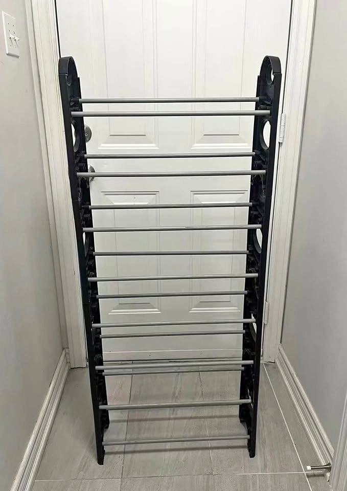 10-Tier Metal and Plastic Shoe Rack